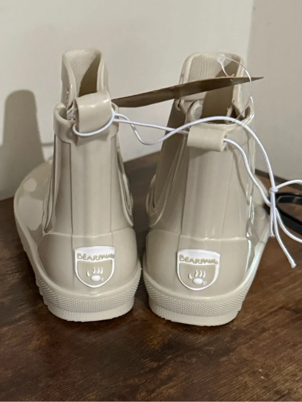 BearPaw Kids Cream Gloss Chelsea Rain Boots